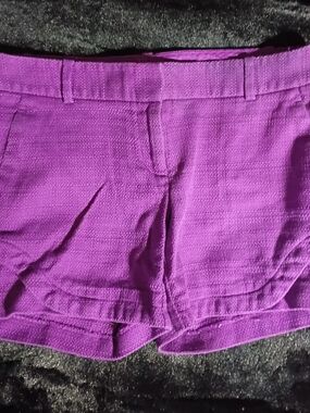 The Limited Purple High Waist Textured Shorts